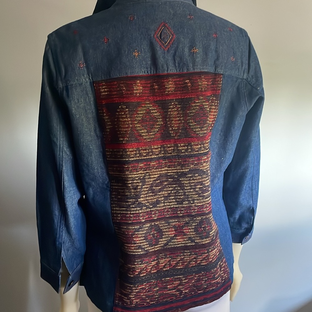 Boho vibes denim jacket/shirt - Picture 4 of 8